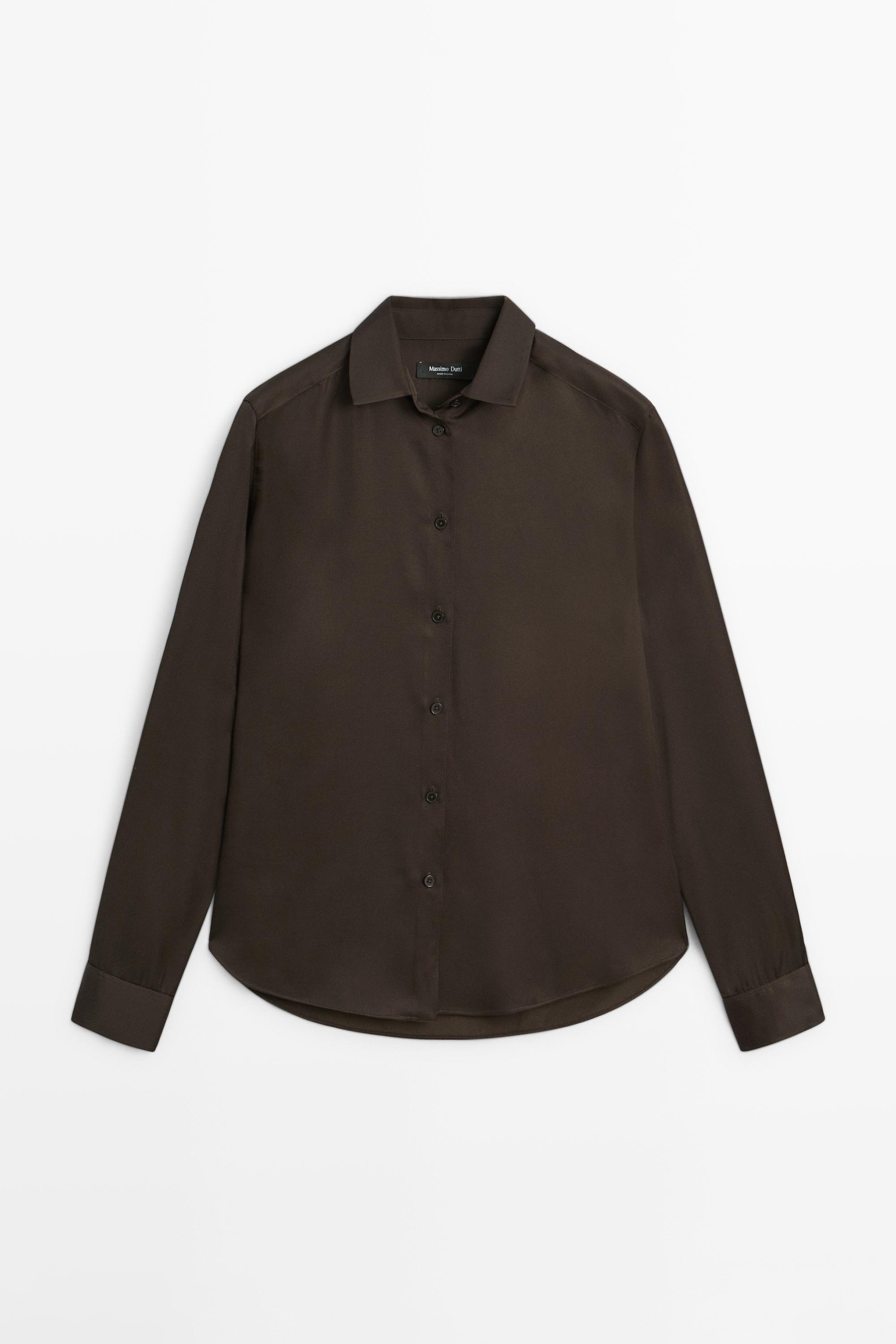 Flowing satin shirt
